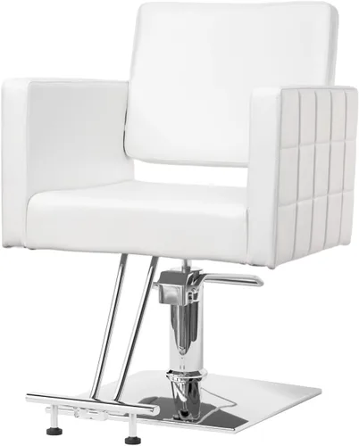 Miniatura 10 de Bonnlo Silla de peluquería para estilista de peluquería de asiento ancho, silla de peluquería hidráulica con reposapiés de acero inoxidable, silla