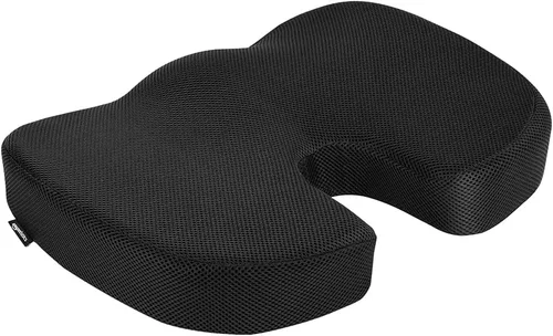 Miniatura 9 de Amazon Basics Cojín rectangular de espuma viscoelástica para silla de escritorio de oficina, color negro