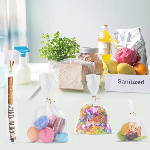 Miniatura 5 de 400 bolsas de celofán plano transparente con 3 x 5 pulgadas, 4 x 6 pulgadas, 5 x 7 pulgadas, 2 x 10 pulgadas, bolsas de golosinas con lazos son
