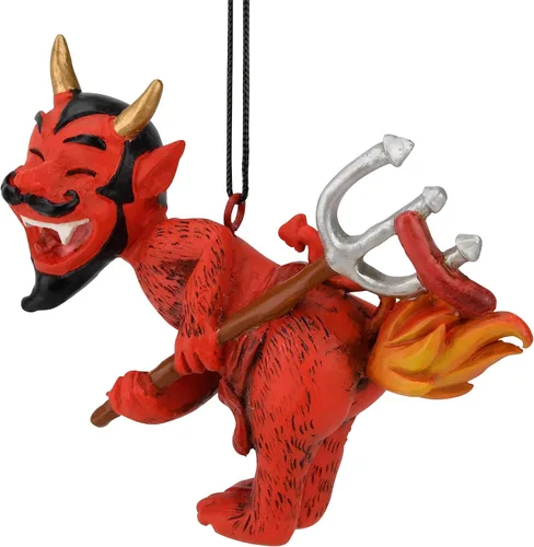 Miniatura 6 de Tree Buddees Devil's Cookout - Adorno navideño divertido con el diablo cocinando un perro caliente
