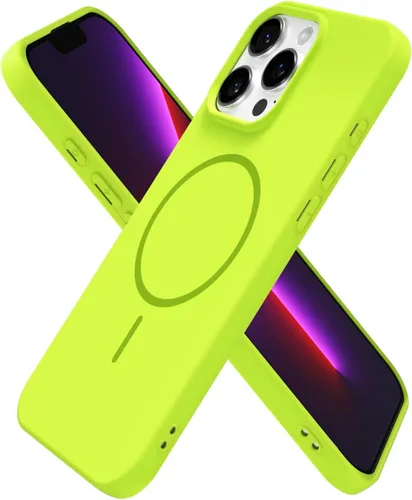 Miniatura 116 de oakxco Funda de silicona Mag Safe para iPhone 17 Pro Max, funda magnética delgada y fina compatible con carga inalámbrica MagSafe, bonita funda Negro