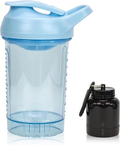 Miniatura 18 de Botella mezcladora de proteínas de 20 onzas, vasos mezcladores de proteínas a prueba de fugas para gimnasio, fitness y suplementos, material PETG