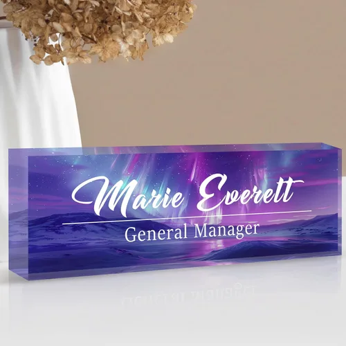 Miniatura 28 de Placa de nombre personalizada para escritorio Placa de nombre de escritorio personalizada Regalos personalizados de agradecimiento para jefe