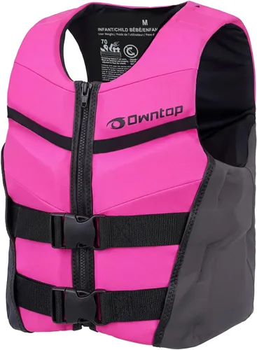 Owntop Chaleco de natación para niños jóvenes | Ligero y de secado rápido | Hebillas ajustables y cremallera | Kayak, entrenamiento de natación,