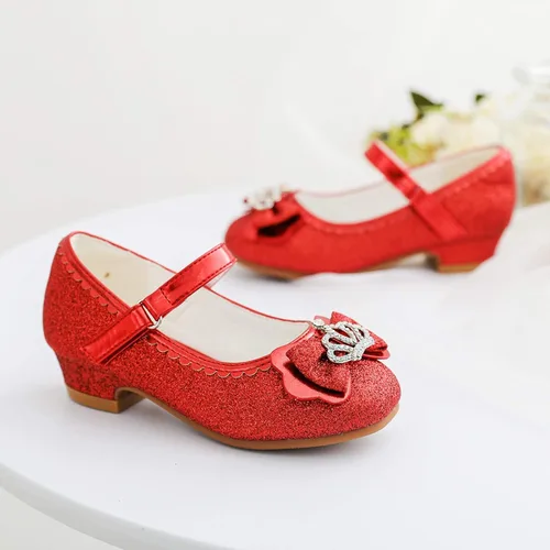 Miniatura 3 de Walofou Zapatos de vestir para niñas de flores, zapatos de tacón para fiesta de boda, zapatos planos de princesa Mary Jane para niños pequeños