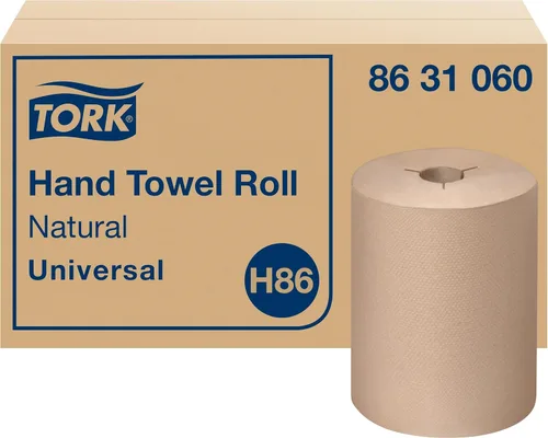 Miniatura 15 de Tork Rollo de Toallas de Papel Natural – Rollo Universal para Manos, Toallas de Papel Natural con Tejidos Marrones hechas de 100% Fibra Reciclada, 6