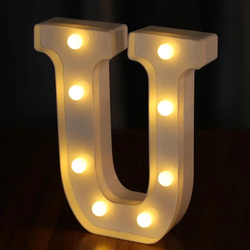 Miniatura 45 de Letras Iluminadas, Luces de Letras LED 26 del Alfabeto, Letra Iluminada Decorativa, Letras de Marquesina LED que Funcionan con Pilas para Fiesta