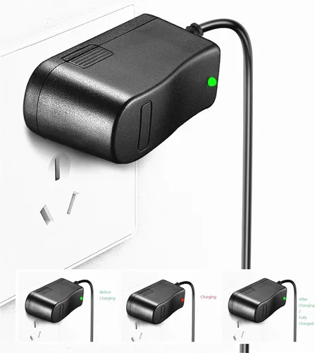 Miniatura 2 de NOYITO Adaptador de corriente de 8.4V 1A Cargador de batería de iones de litio con indicador LED DC 0.217x0.098 in y puerto de 0.083 in adecuado