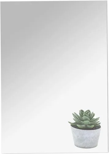 Miniatura 8 de 10 azulejos de espejo acrílicos para decoración de pared, 4 x 6 x 0.07 pulgadas, hoja de espejo de pared rectangular con calcomanías adhesivas