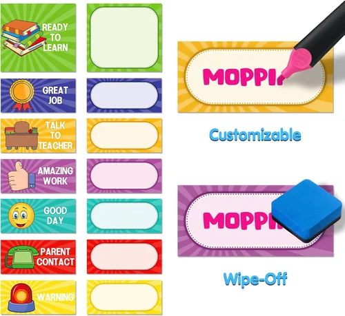 Miniatura 2 de Tabla de comportamiento para la gestión del aula con clips y bolsillos, sistema de recompensa para estudiantes para niños, herramientas