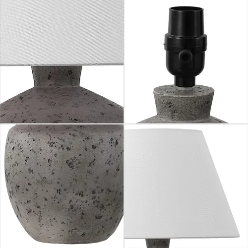 Miniatura 5 de JONATHAN Y JYL5606A-SET2 Myron 18" lámpara de mesa minimalista escandinava de efecto hormigón, resina/hierro LED para recámara, sala, oficina