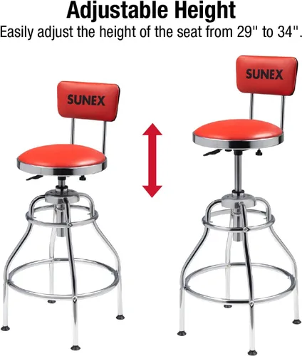 Miniatura 4 de Sunex 8516 taburete hidráulico, cromado