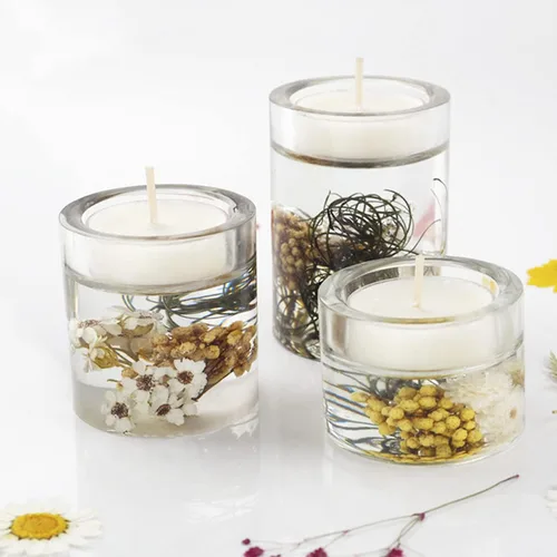Miniatura 4 de Portavelas de resina, juego de 3 moldes cilíndricos de silicona para candelabro epoxi para resina epoxi DIY portavelas de cristal, decoración