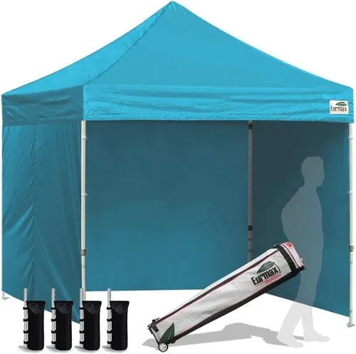 Miniatura 111 de Eurmax Tienda de campaña desplegable de 8 x 8 de Estados Unidos, con bolsa rodante patentada sin puntas, 4 paredes extraíbles con cremallera, toldo