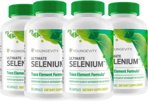 Youngevity Ultimate Selenium + Cofactors - Suplemento mineral esencial para apoyo inmunológico, defensa antioxidante, función tiroidea y salud