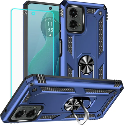 Miniatura 20 de Yiakeng Funda para Moto G Play 2023, Funda para Teléfono Moto G Play 2023 con protector de pantalla HD, fundas protectoras de grado militar con Moto