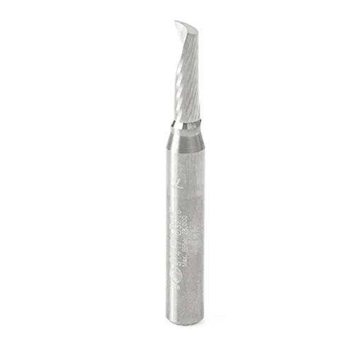 Miniatura 6 de Amana Tool - 51414 Carburo sólido CNC espiral 'O' sola flauta, corte de plástico 3/8 de diámetro x 1