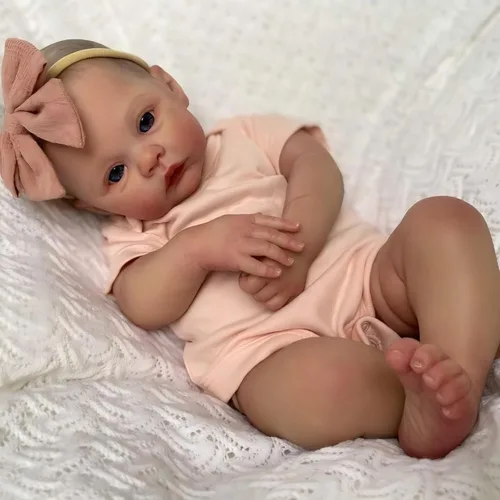 Miniatura 7 de iCradle Preciosa muñeca de bebé Reborn de 19 pulgadas de vinilo completo realista muñeca bebé niño pelo arraigado durmiendo realista muñeca recién