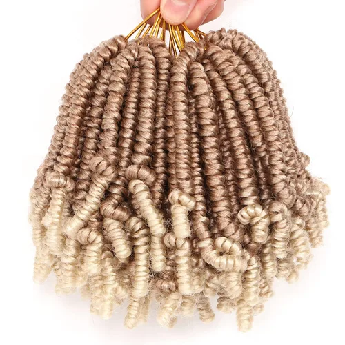 Miniatura 8 de 8 paquetes de cabello corto Bob Spring Twist de ganchillo para niños de 6 pulgadas, cabello de ganchillo pretrenzado estilo Passion Twist para T27#