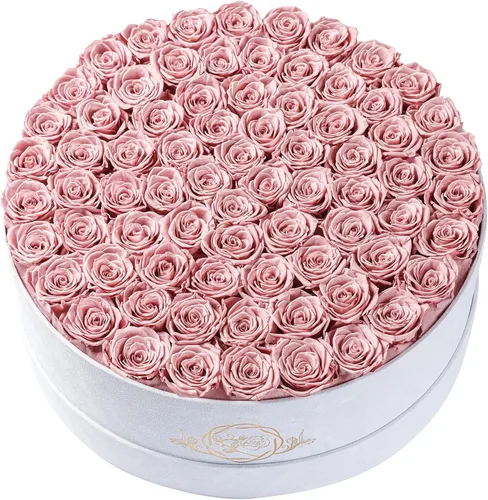 Miniatura 16 de Prifroti 17 flores en una caja de gamuza de lujo, regalos de cumpleaños para mujeres, flores preservadas, regalo de rosas para el día de la madre