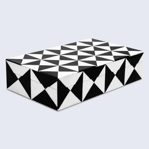 Miniatura 7 de Handicrafts Home Caja de almacenamiento decorativa 10x6 – Caja organizadora de control remoto con tapa, caja de recuerdo decorativa moderna