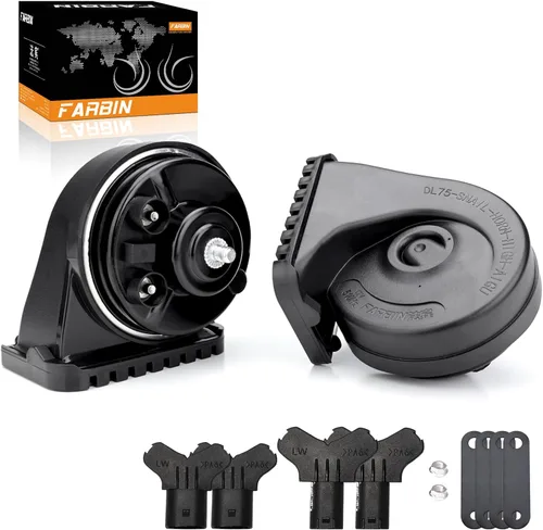 Miniatura 11 de FARBIN Bocina de Auto Compatible con Hyundai/Kia. Bocina de Auto Impermeable de 12V Fuerte de Tono Alto/Bajo Bocinas de Caracol Eléctricas