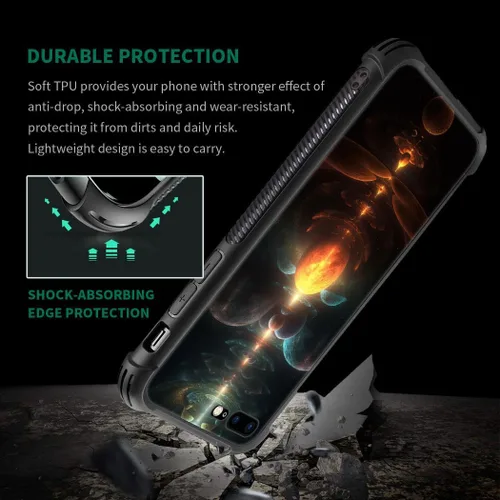 Miniatura 70 de DAIZAG Compatible con iPhone 13 Pro Max, Funda de TPU Protectora Anti-Arañazos Todo En Uno, Fundas para Hombre Mujer - Motivo de Madera Americana