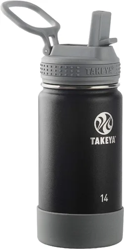 Miniatura 19 de Takeya Actives Kids - Botella de agua que brilla en la oscuridad con tapa con popote, botella de acero inoxidable con tapa sin BPA, reutilizable