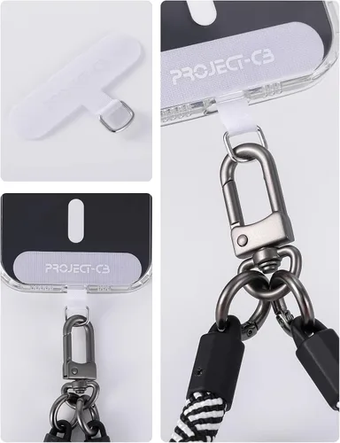 Miniatura 4 de Paquete de 2 lengüetas para teléfono, parche universal para teléfono sin adhesivo, pieza de repuesto para teléfono celular (blanco y transparente)