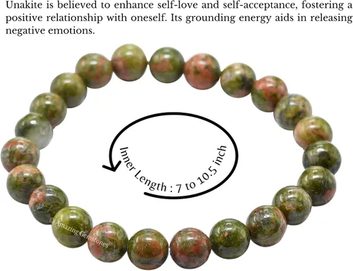 Miniatura 638 de Amazing Gemstone Crystal Bracelet for Women Men's Gifts - Protection Healing Crystal Bracelet - 8mm Gemstone Beaded Stretchable Bracelet Pulseras