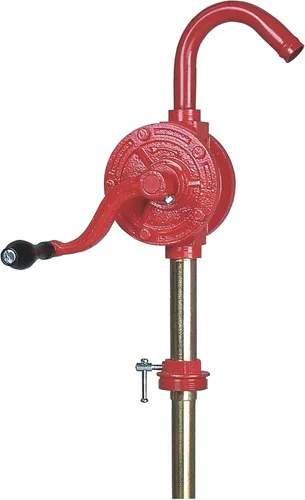 Miniatura 2 de Groz Bomba de tambor rotativa de hierro fundido, sellos Viton para aceite de motor de queroseno diésel de gasolina, 5 L/20 vueltas, entrada de 1