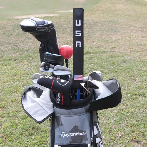 Miniatura 7 de Funda para palos de alineación de golf con soporte para al menos 3 palos 1