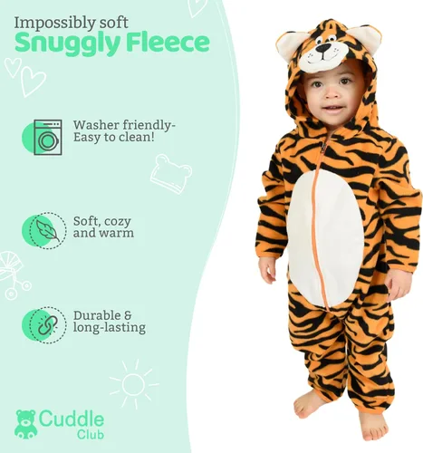 Miniatura 92 de Enterizo de vellón para bebé, rómper de una sola pieza con capucha para niños, ropa para exteriores, chaqueta infantil