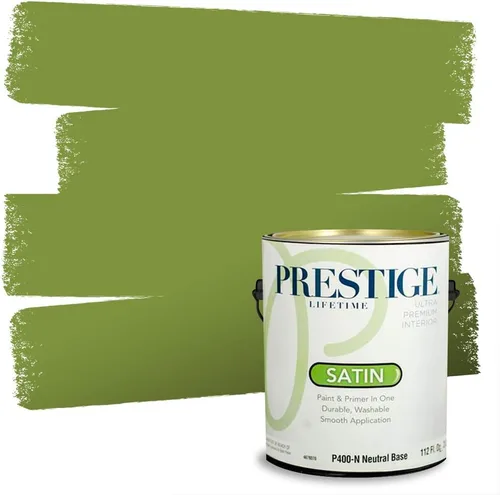 Miniatura 193 de PRESTIGE Pinturas Pintura interior e imprimación en uno, 1 galón, cáscara de huevo, aventura