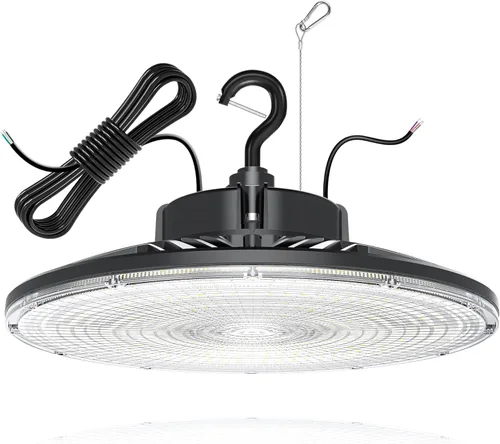 Miniatura 13 de Paquete de 3 luces LED UFO de 240 W, 36000 lm, 1000 W, HID/HPS UL/DLC, 0-10 V regulable, cable de 6 pies, 5000 K, impermeable IP65, accesorio