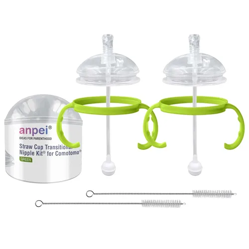 Miniatura 13 de Sippy Cup Kit de pezón de transición con boquilla suave para biberones Comotomo, 5 oz y 8 oz Caño de taza para sorber