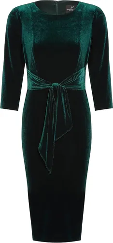 Miniatura 5 de Adrianna Papell Vestido de terciopelo con lazo frontal para mujer