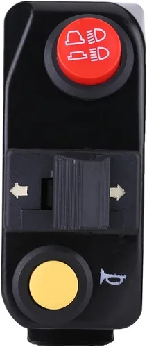 Miniatura 2 de Keenso Interruptor de control del manillar de la motocicleta de 7/8", 3 en 1 de la bocina de giro alto y bajo, negro
