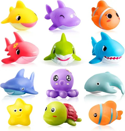 Hely Cancy Juguetes de baño para niños, juguetes de baño sin agujeros para bebés de 1 año de edad, niños y niñas, ducha, agua, piscina, juguetes