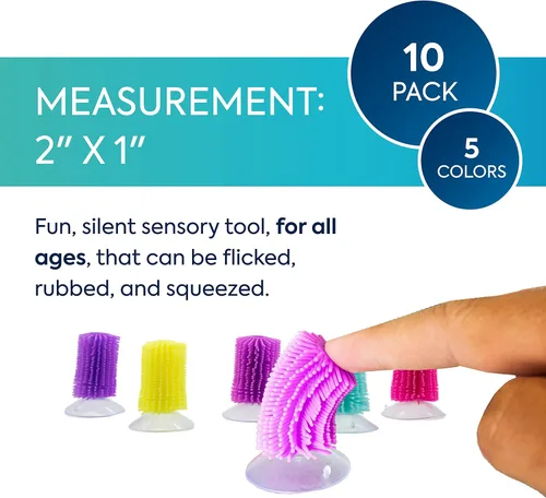 Miniatura 2 de BouncyBand Flick Sticks (10 piezas) – Juego de 10 colores surtidos – Herramienta sensorial, juguete antiestrés para niños y adultos – Perfecto
