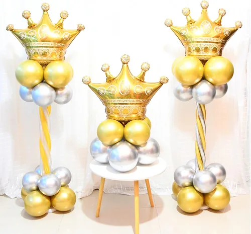 Miniatura 3 de 8 globos de papel de aluminio con corona dorada, decoraciones para fiestas, bodas, despedidas de soltera, matrimonios, compromisos