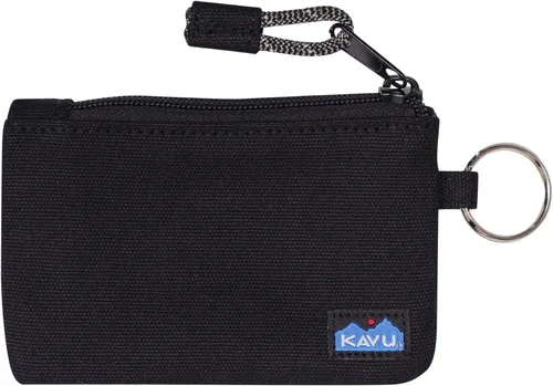 KAVU Stirling Cartera delgada de lona de algodón con cremallera de doble cara