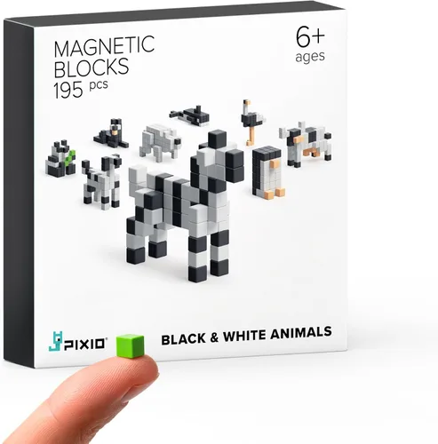 PIXIO Mini bloques magnéticos y cubos magnéticos para niños, pequeños imanes para manualidades, juego de construcción STEM, juguetes de aprendizaje