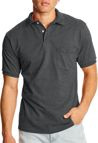 Miniatura 2 de Hanes Polo EcoSmart de manga corta para hombre, paquete de 2