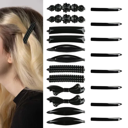 Miniatura 11 de Juego de 32 pinzas para el cabello, pasadores de pelo para mujeres y niñas, accesorios para el cabello grueso, fino y normal, pequeños, multicolor