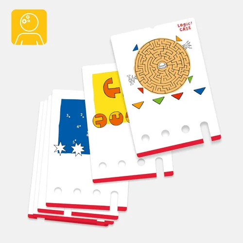 Miniatura 4 de HABA Juego de iniciación de Logic! CASE - Rompecabezas y juegos de coches, un juego de mano para desarrollar el pensamiento crítico para niños a