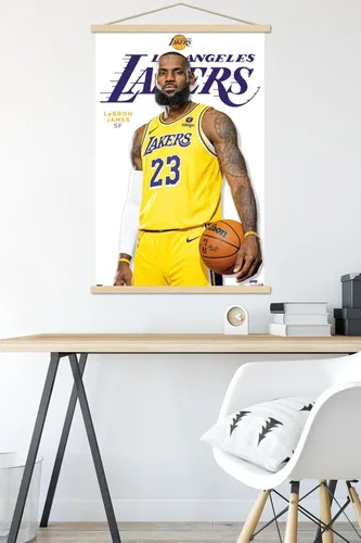 Miniatura 5 de Trends International NBA Los Angeles Lakers - Póster de pared de LeBron James Feature Series 23, 22.37 x 34.00 pulgadas, paquete de impresión
