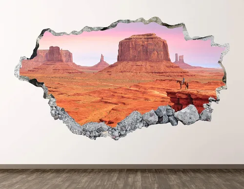 Arizona Wall Decal Art Decor 3D Smashed Desert Landscape Sticker Poster Kids Room Mural Custom Gift BL607 (70 "W x 40 H)
