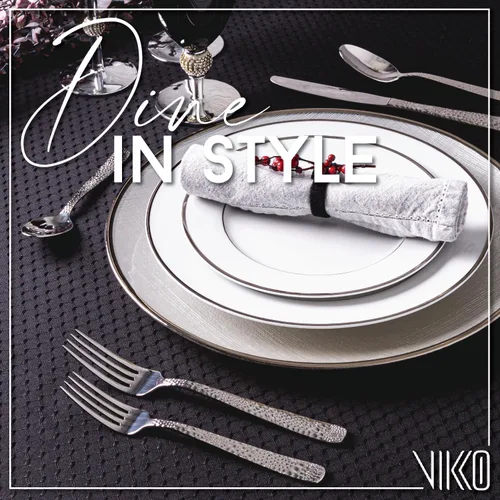 Miniatura 3 de Vikko Juego de cubiertos de acero inoxidable 18/10, resistente y duradero, apto para lavavajillas