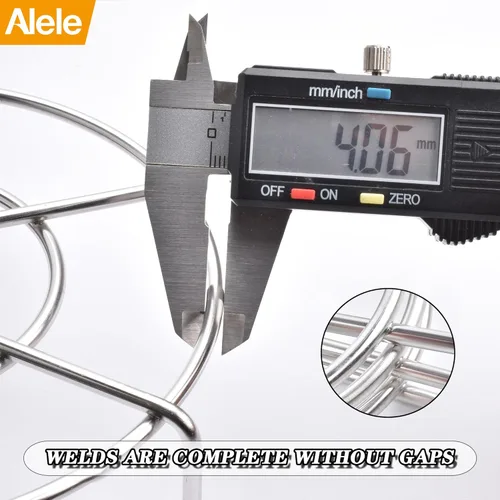 Miniatura 6 de Estante de vapor Trivet de acero inoxidable Estante de vapor olla a presión eléctrica Soporte de estante de vapor de 6 pulgadas de diámetro, paquete